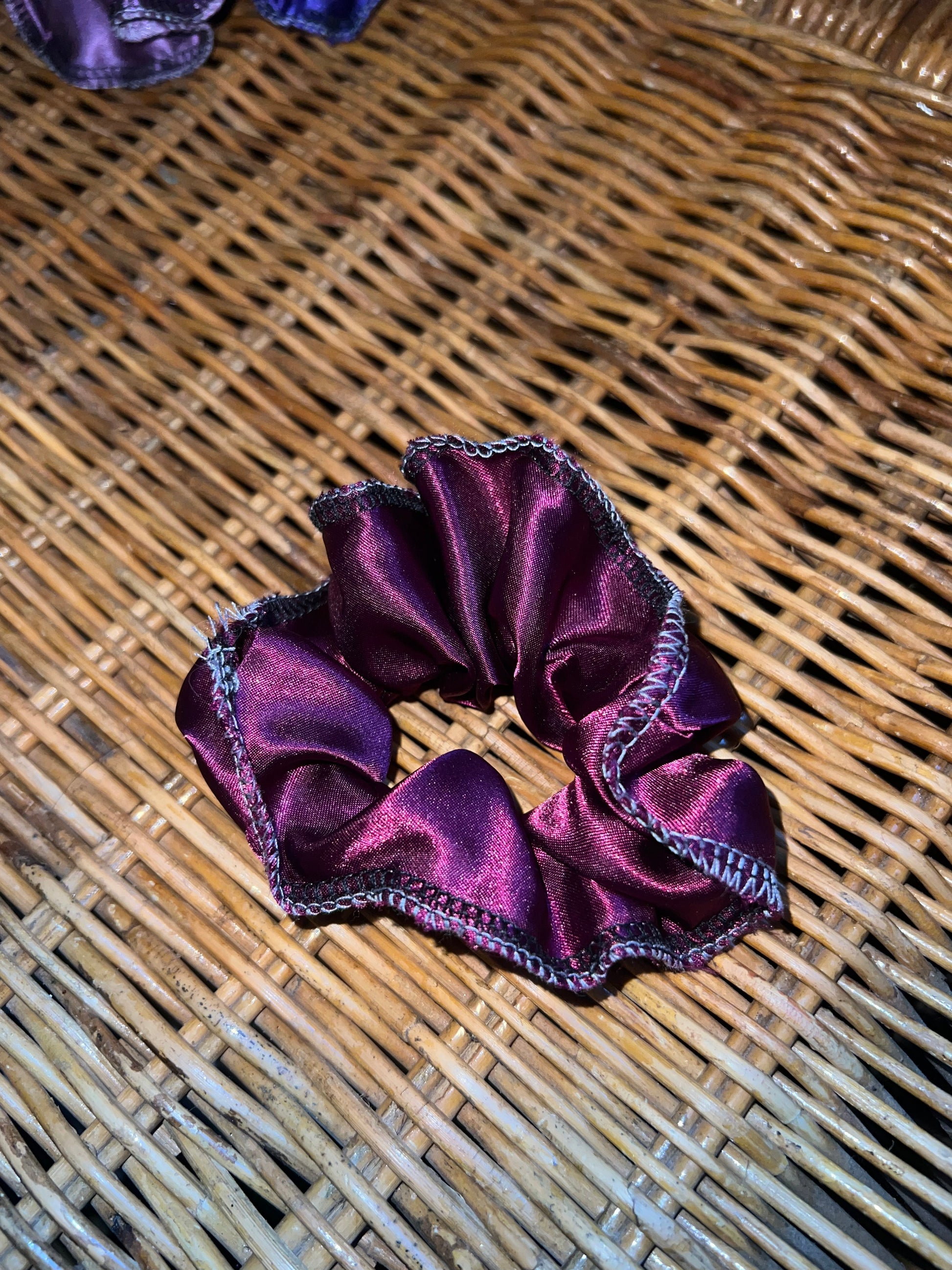 Merlot satin scrunchie