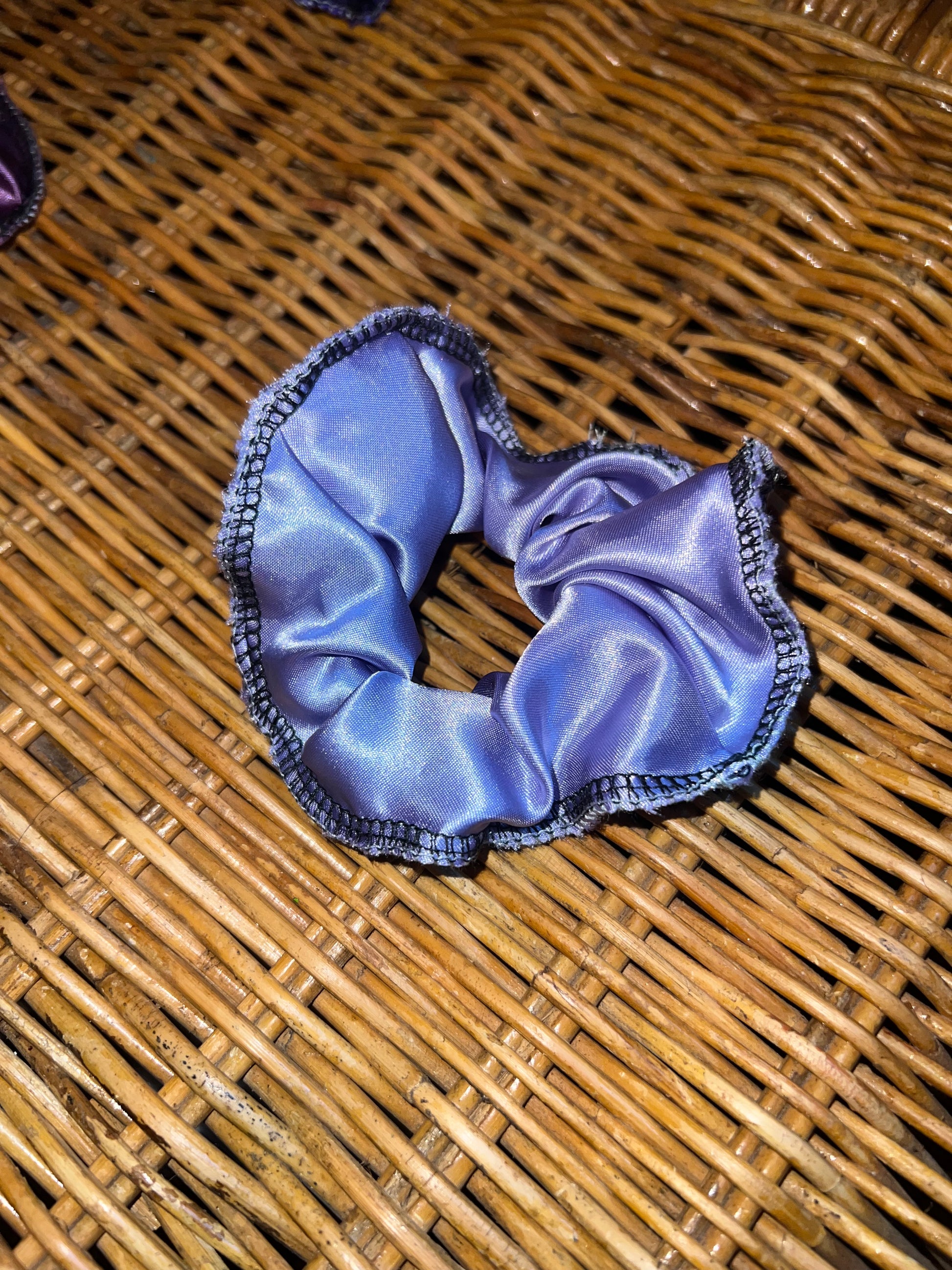 Lavender satin scrunchie