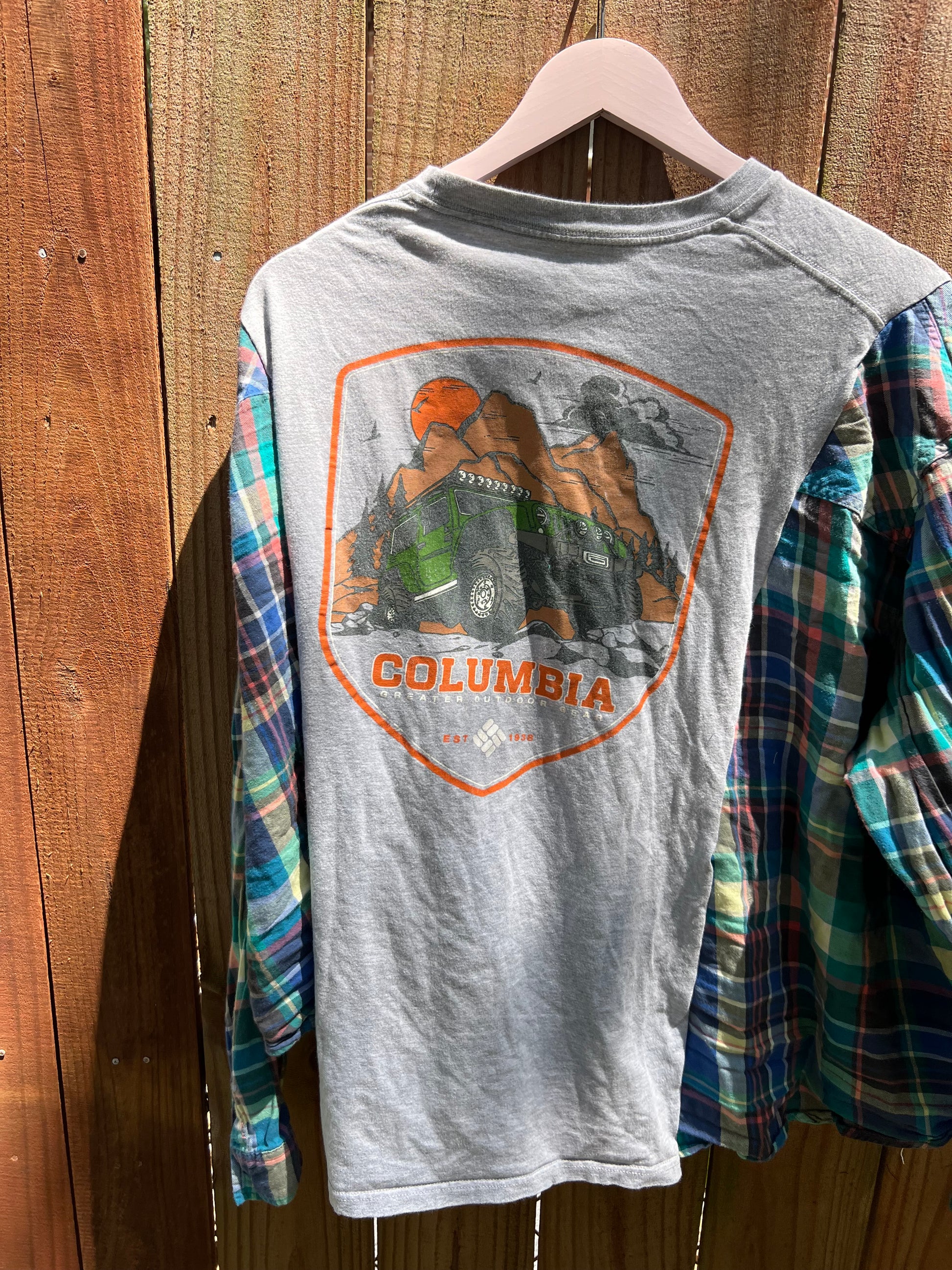 L/xl Columbia upcycle flannel