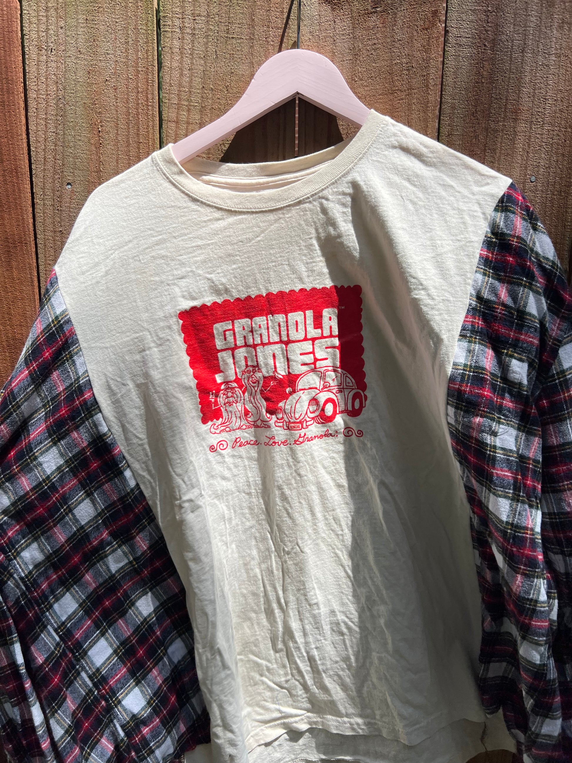 (2x/3x granola jones upcycle flannel