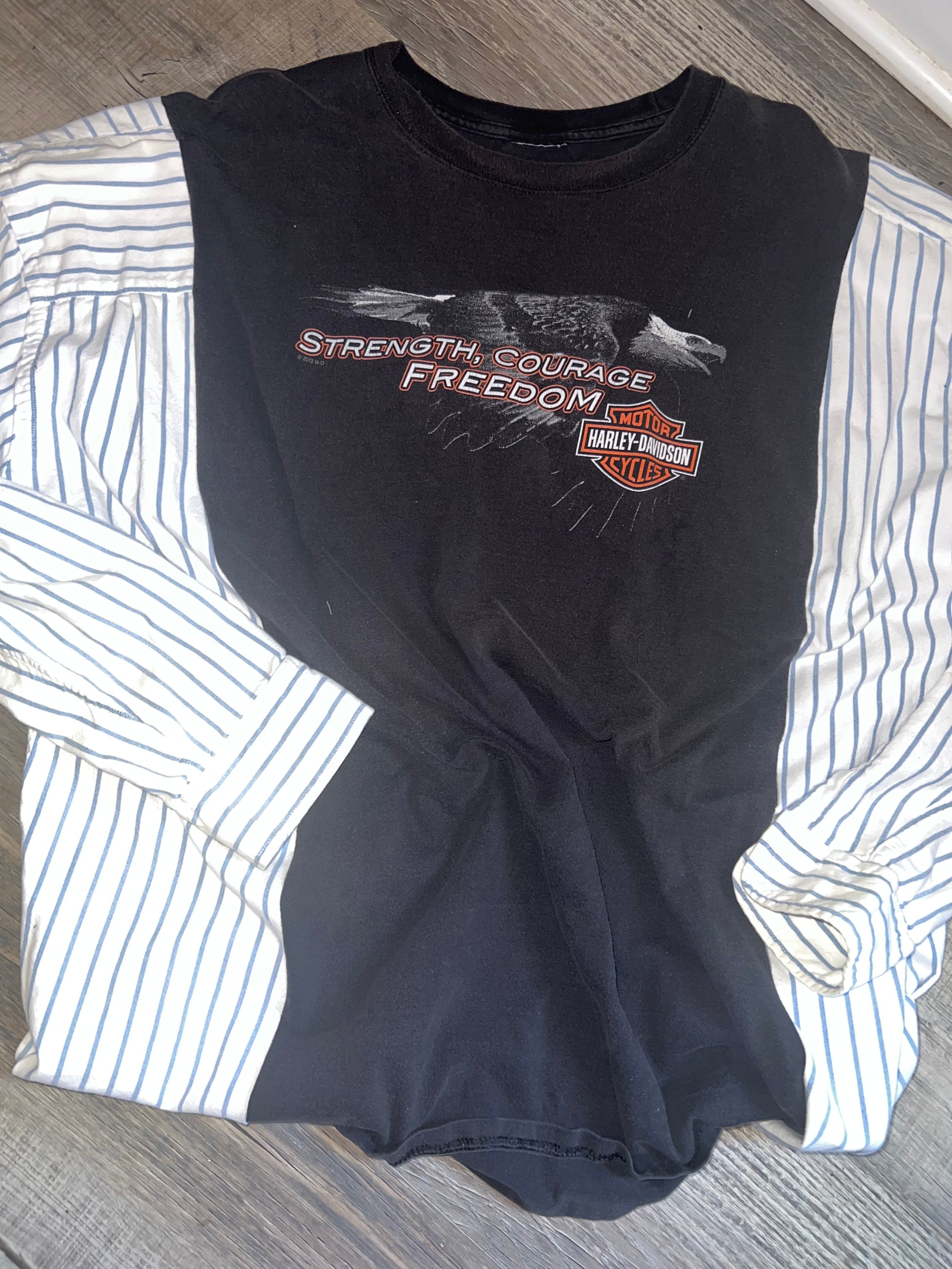 Xl/2xl Harley long sleeve upcycle