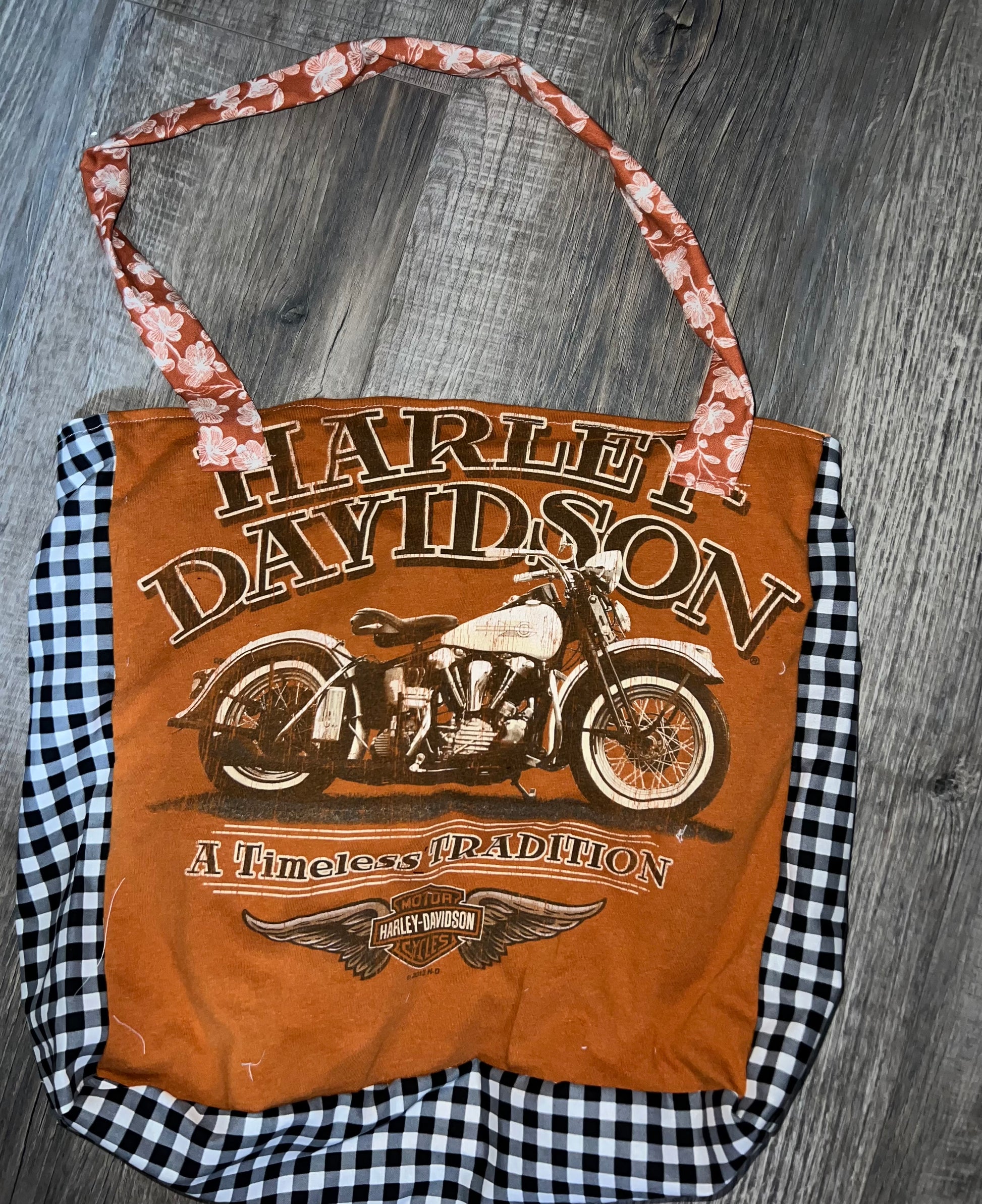 A timeless tradition Harley Davidson tote bag