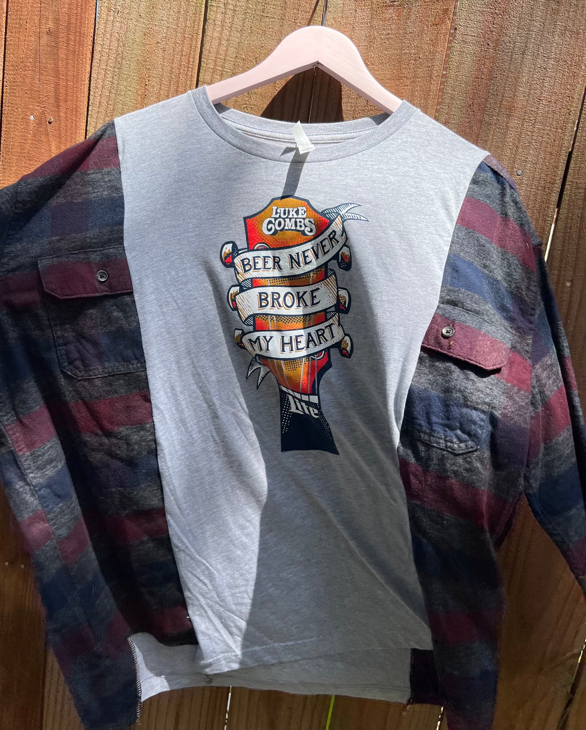 Xl/2xl Luke combs upcycle flannel