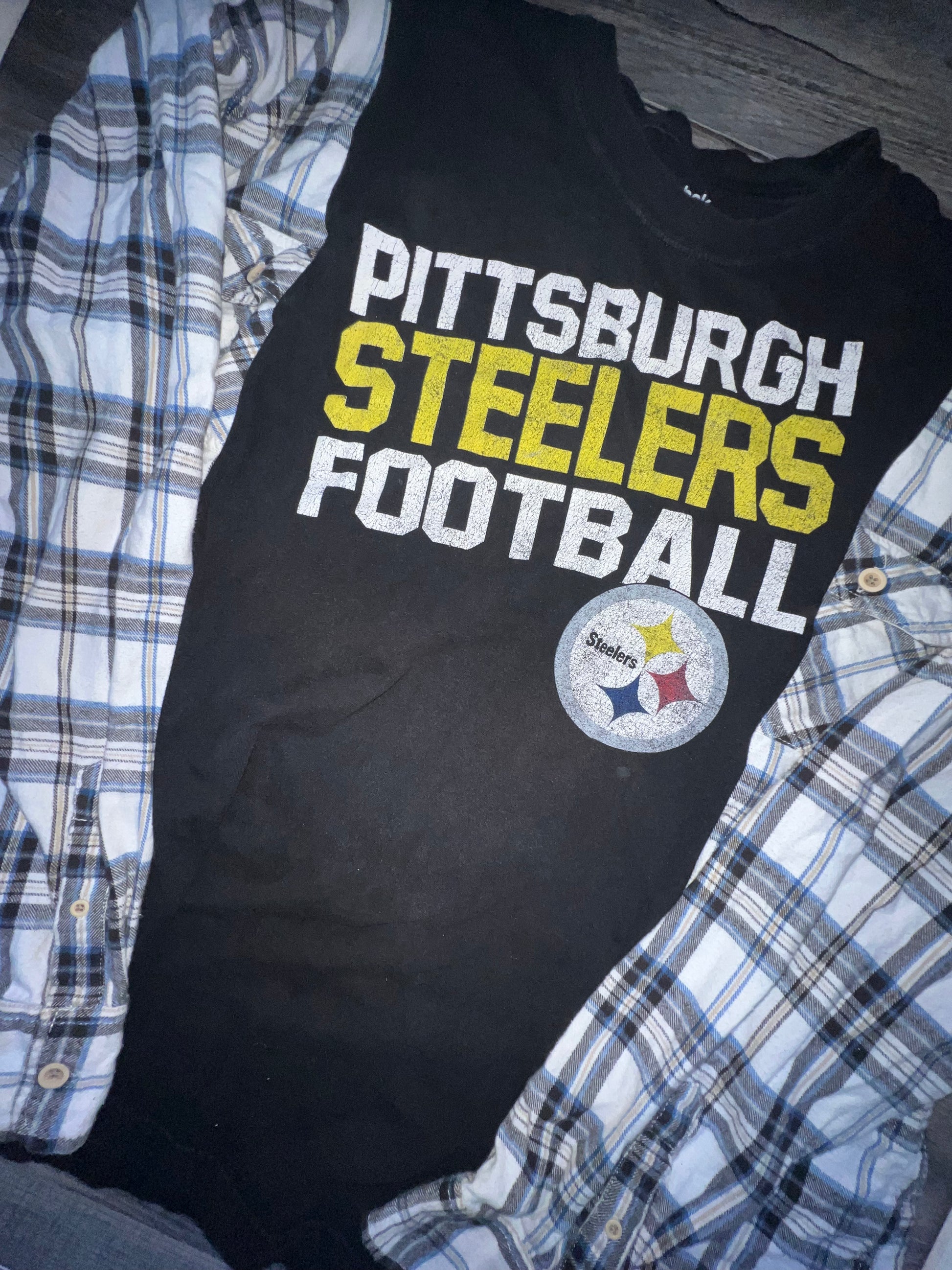 2xl/3xl Steelers     upcycle flannel