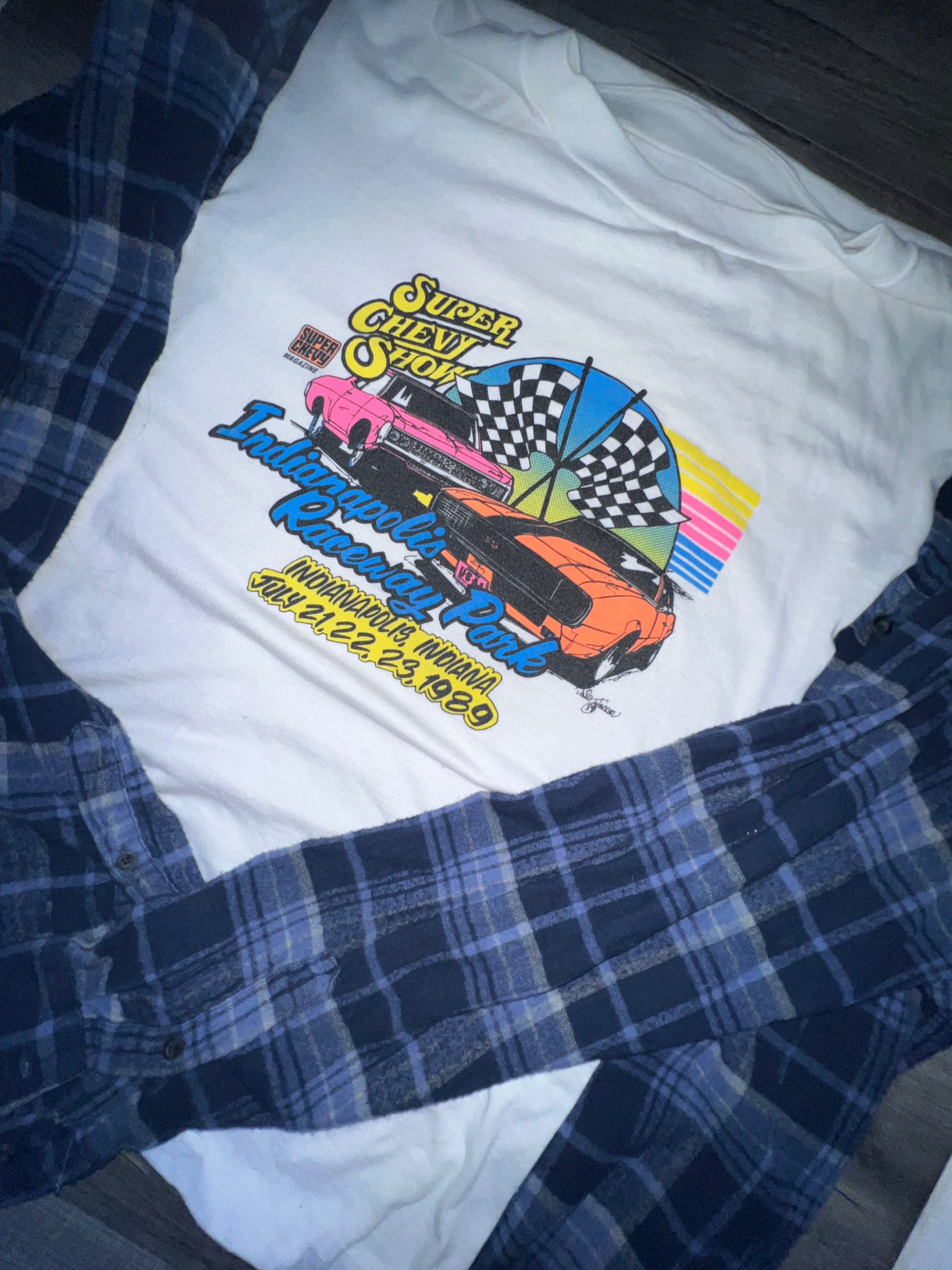 L/xl super Chevy show   upcycle flannel