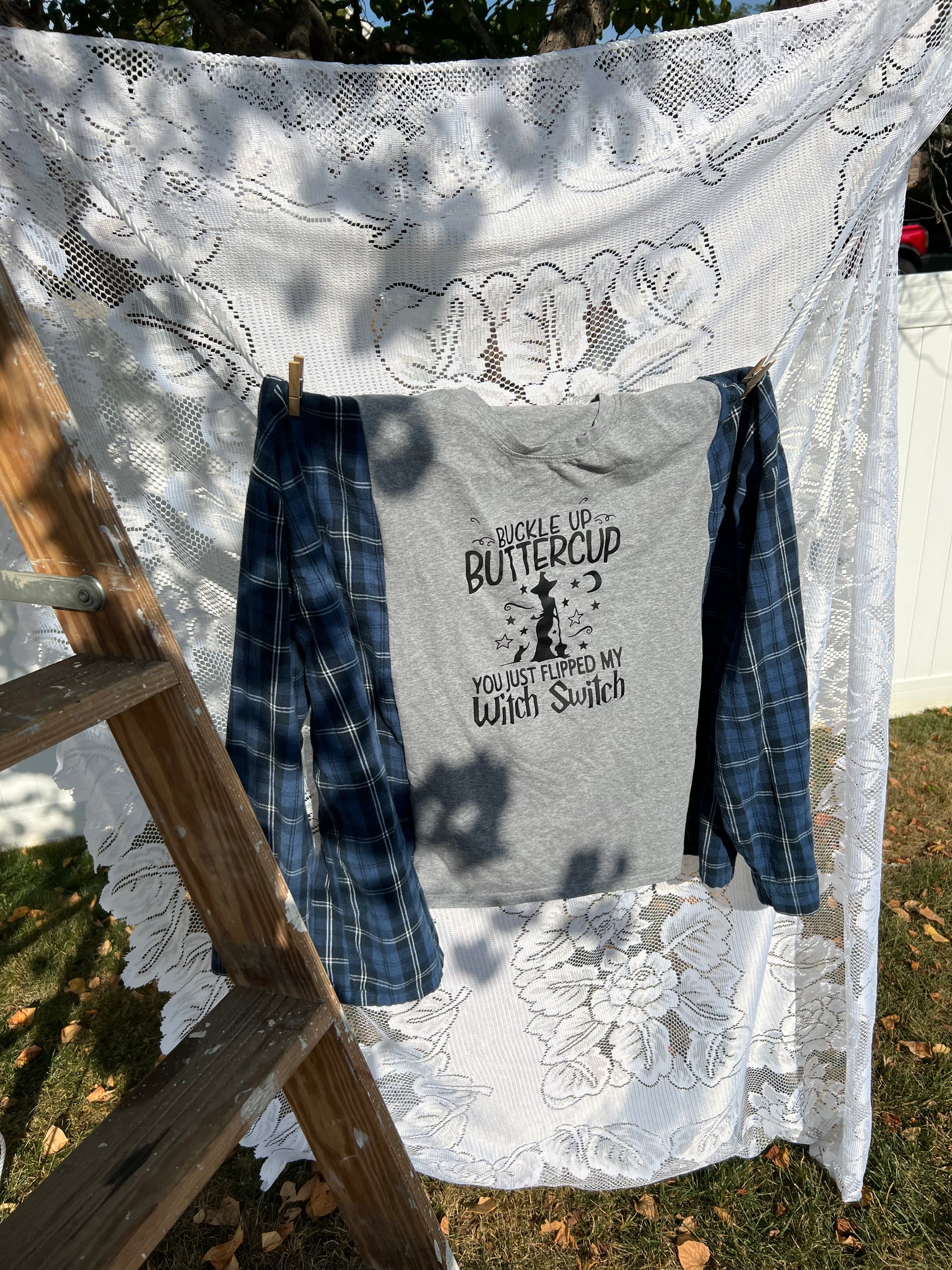 Xl/2xl buckle up buttercup   flannel