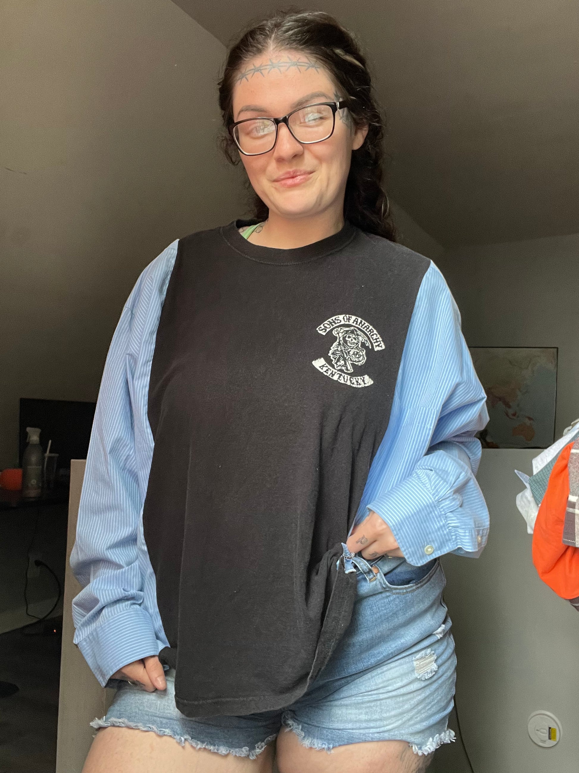 Harley long sleeve upcycle L/XL EXACT SHIRT