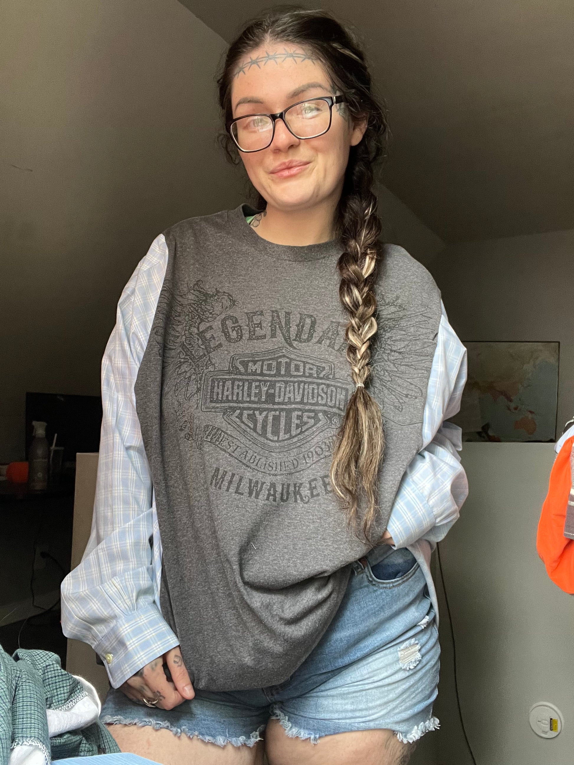 Harley long sleeve upcycle 2X/3X EXACT SHIRT