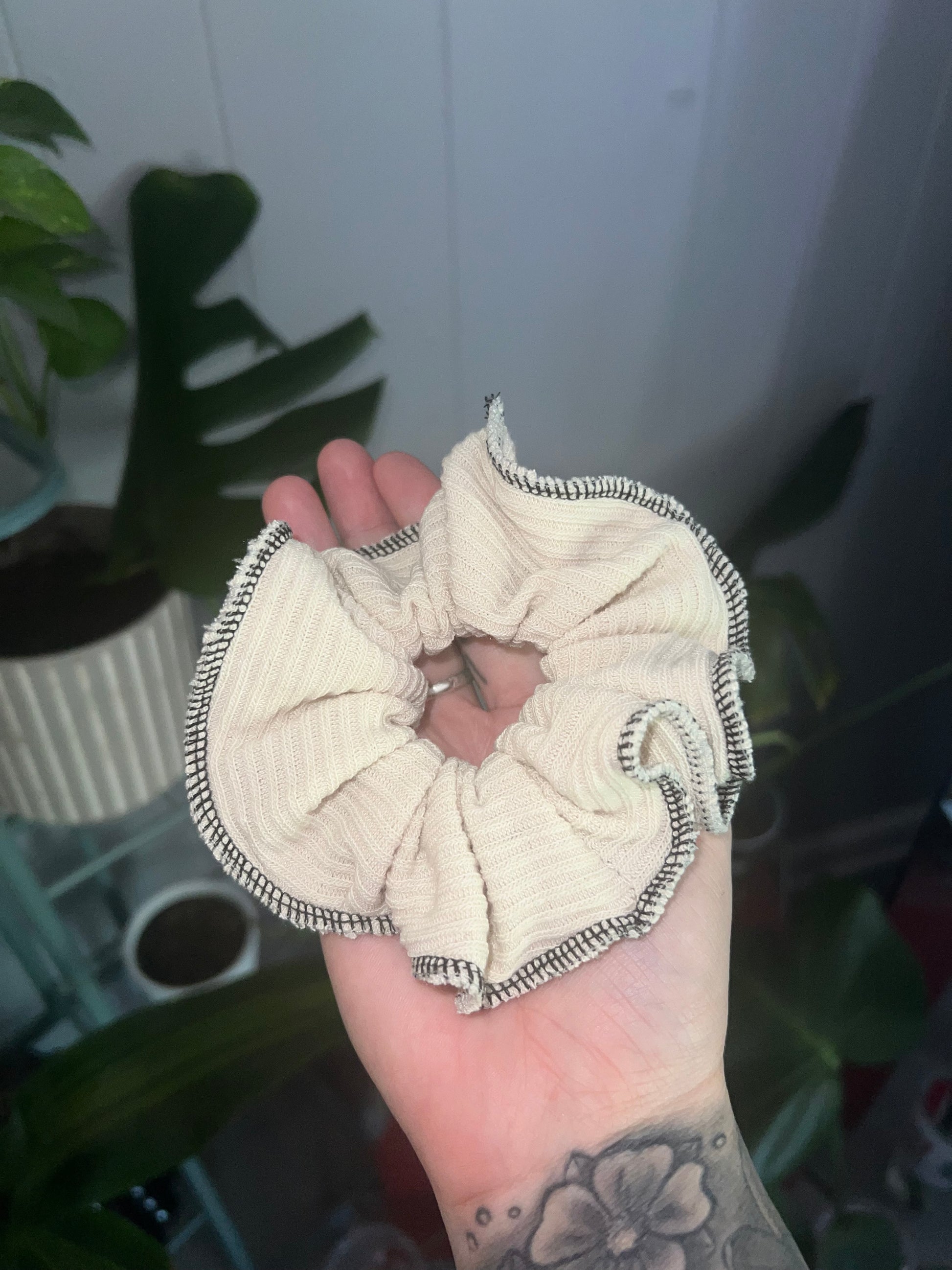 Tan scrunchie