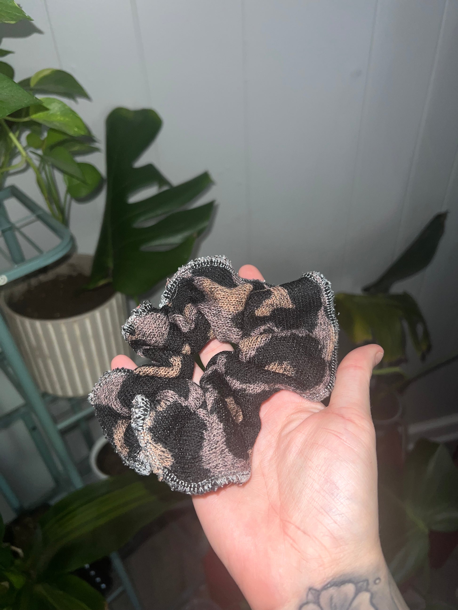 Cheetah print scrunchie