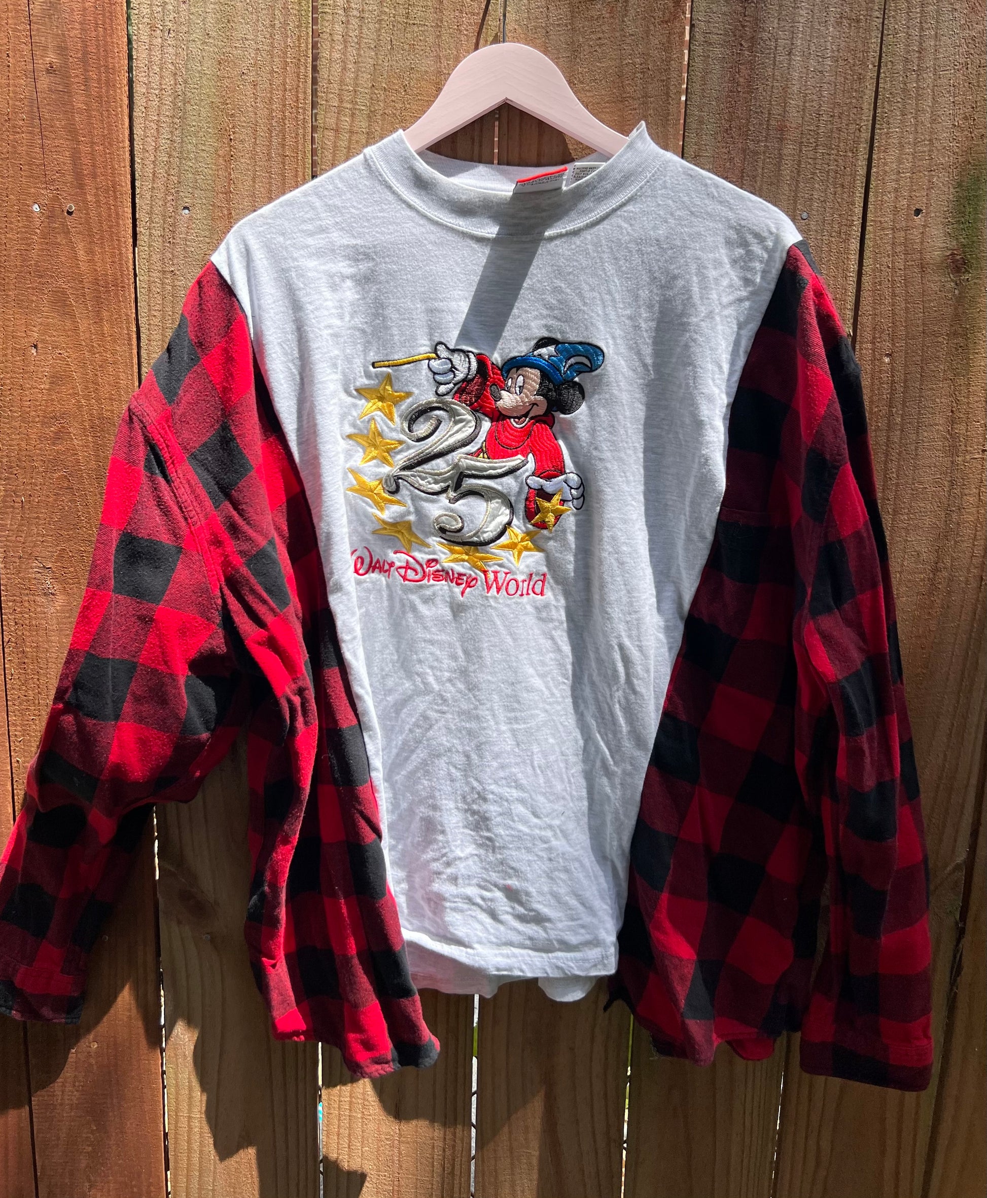 Xl/2xl Mickey Mouse  upcycle flannel