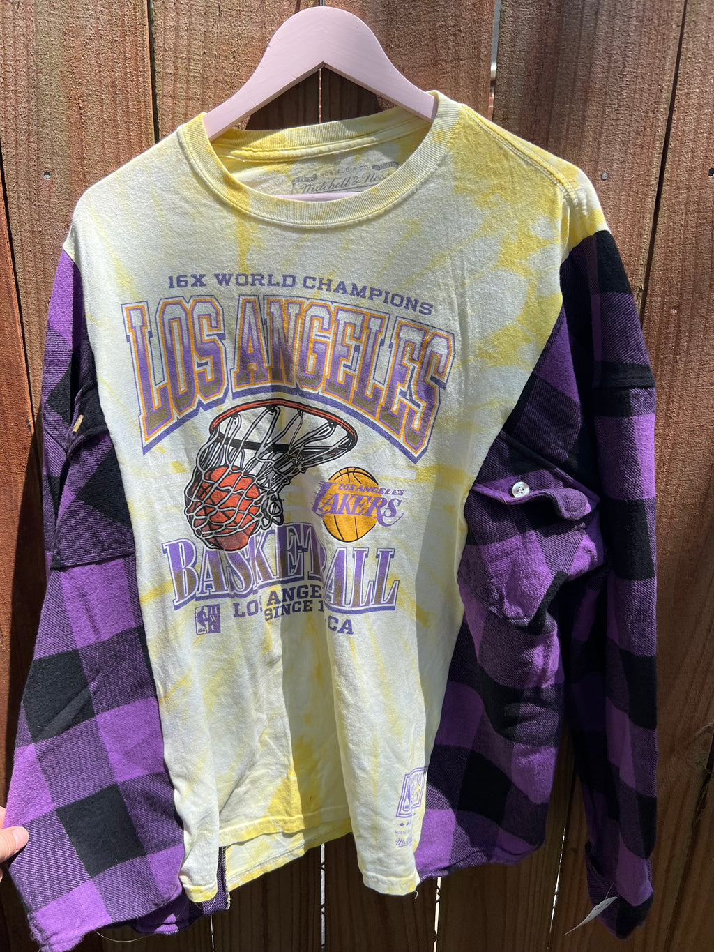 Xl/2xl lakers  upcycle flannel