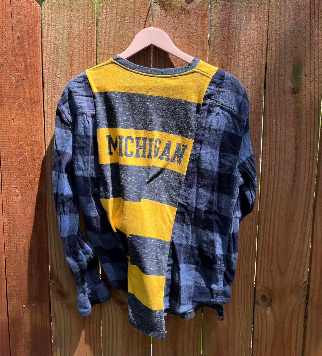 L/xl Michigan upcycle flannel
