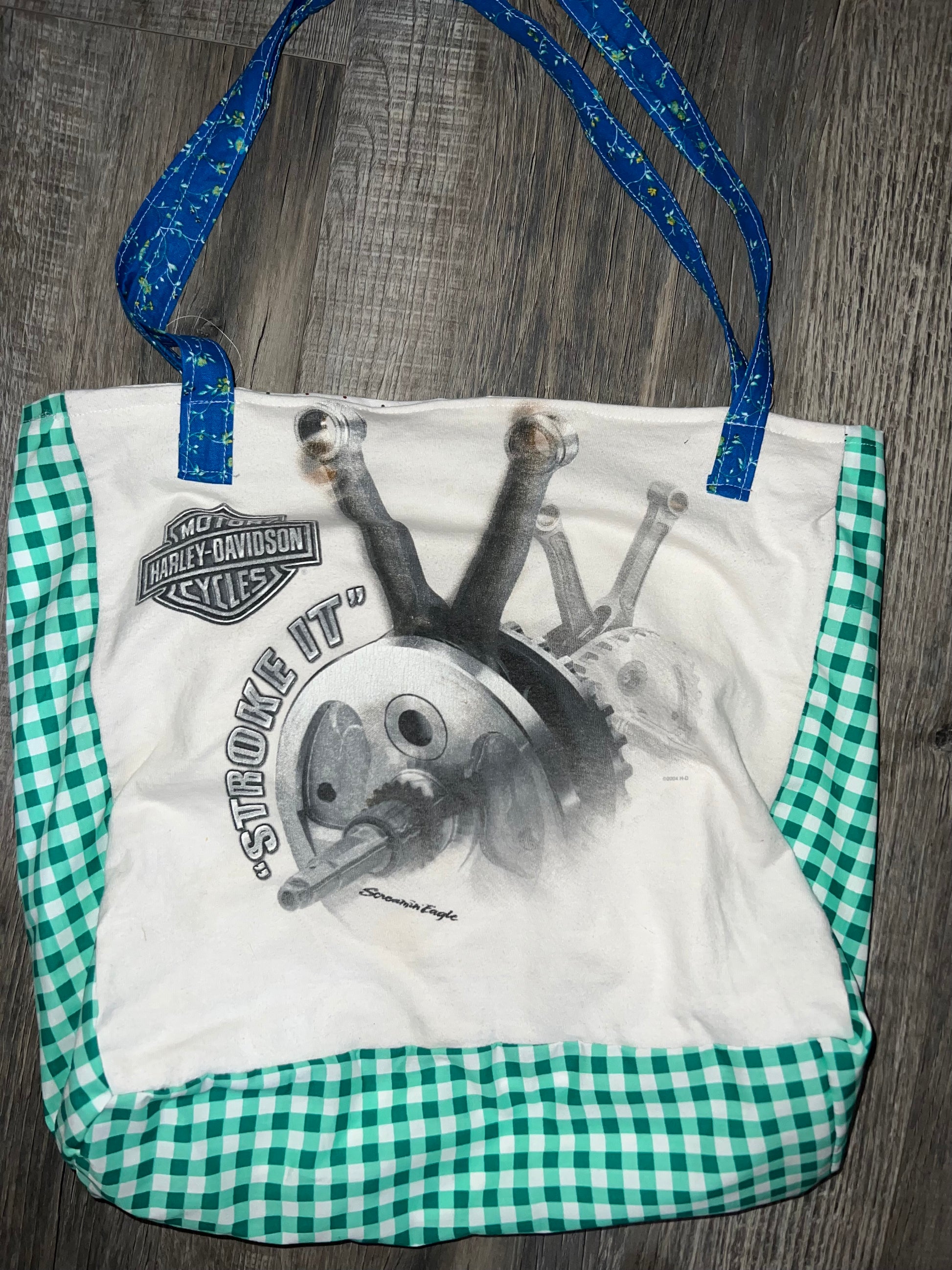 Stroke it Harley Davidson tote bag