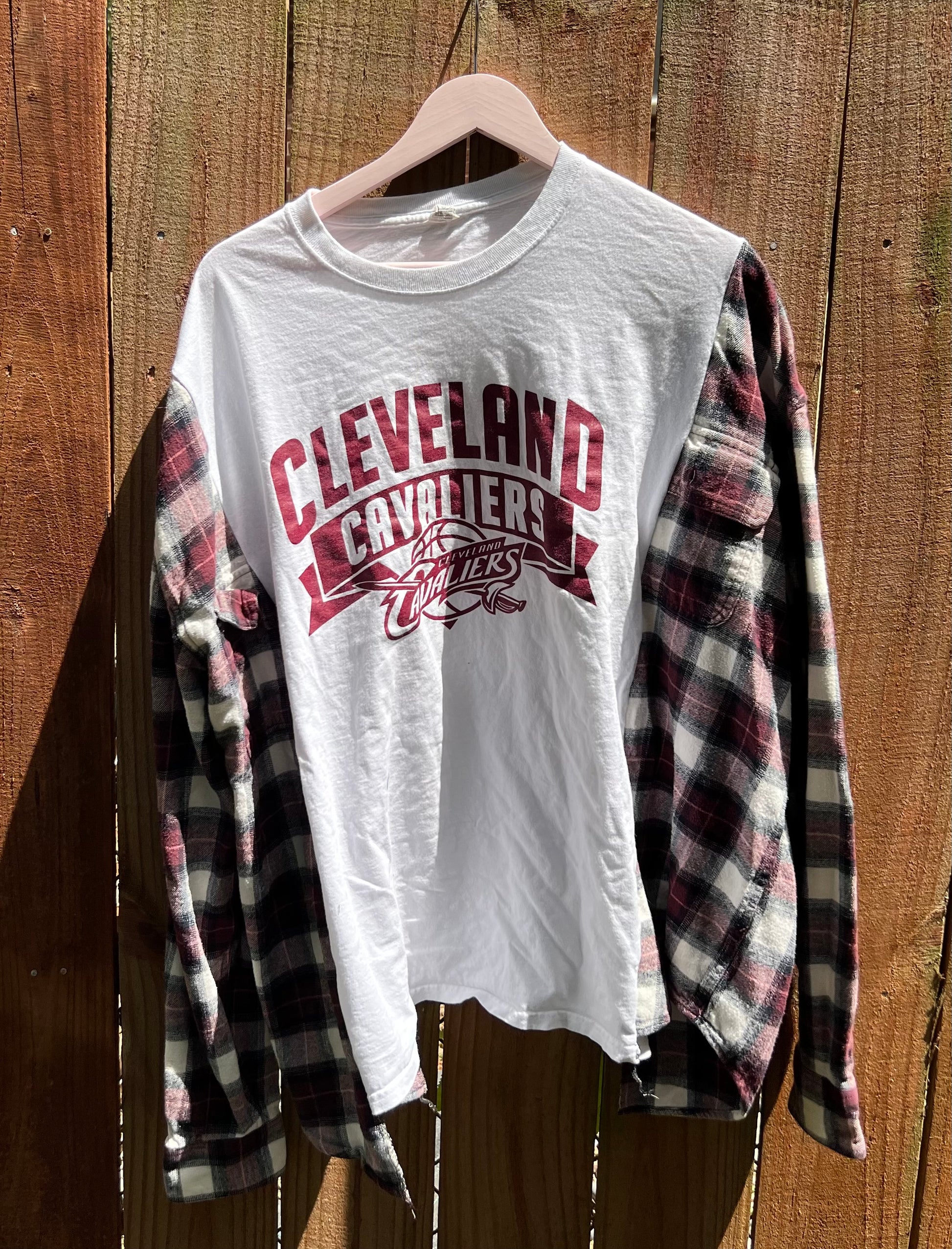 Xl/2xl Cleveland cavaliers upcycle flannel