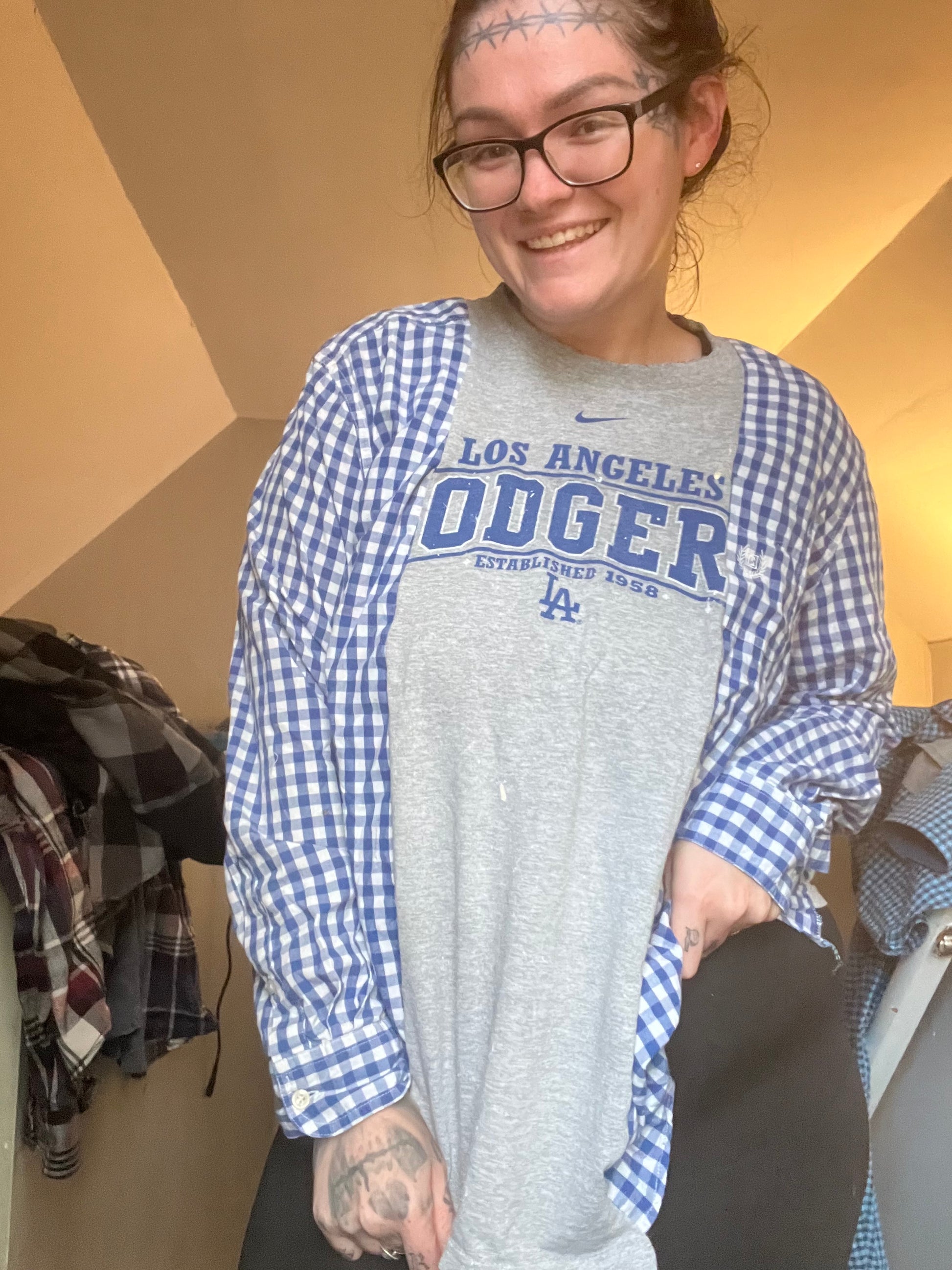 Large dodges upcycled long sleeve