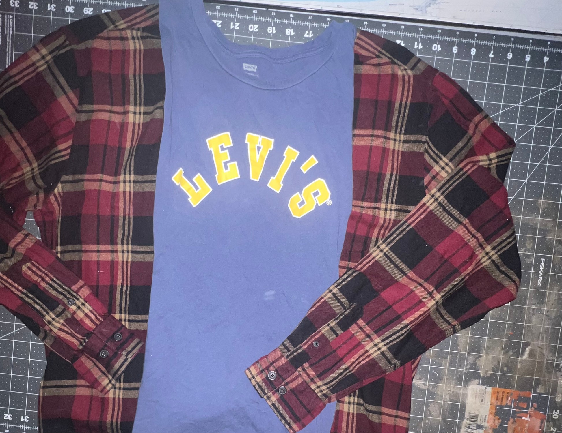 L/xl Levi’s upcycle flannel