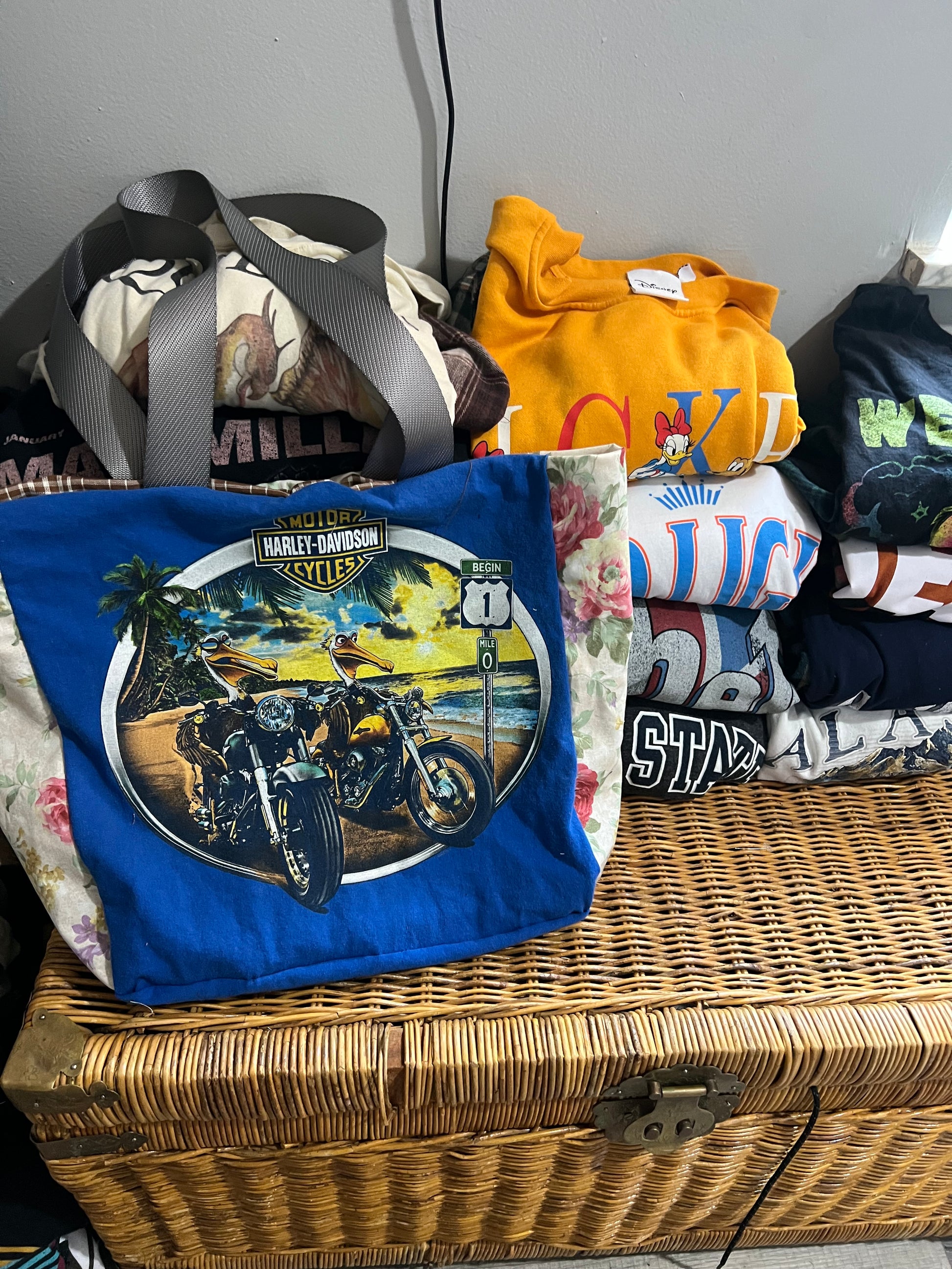 Seagull Harley Davidson tote bag