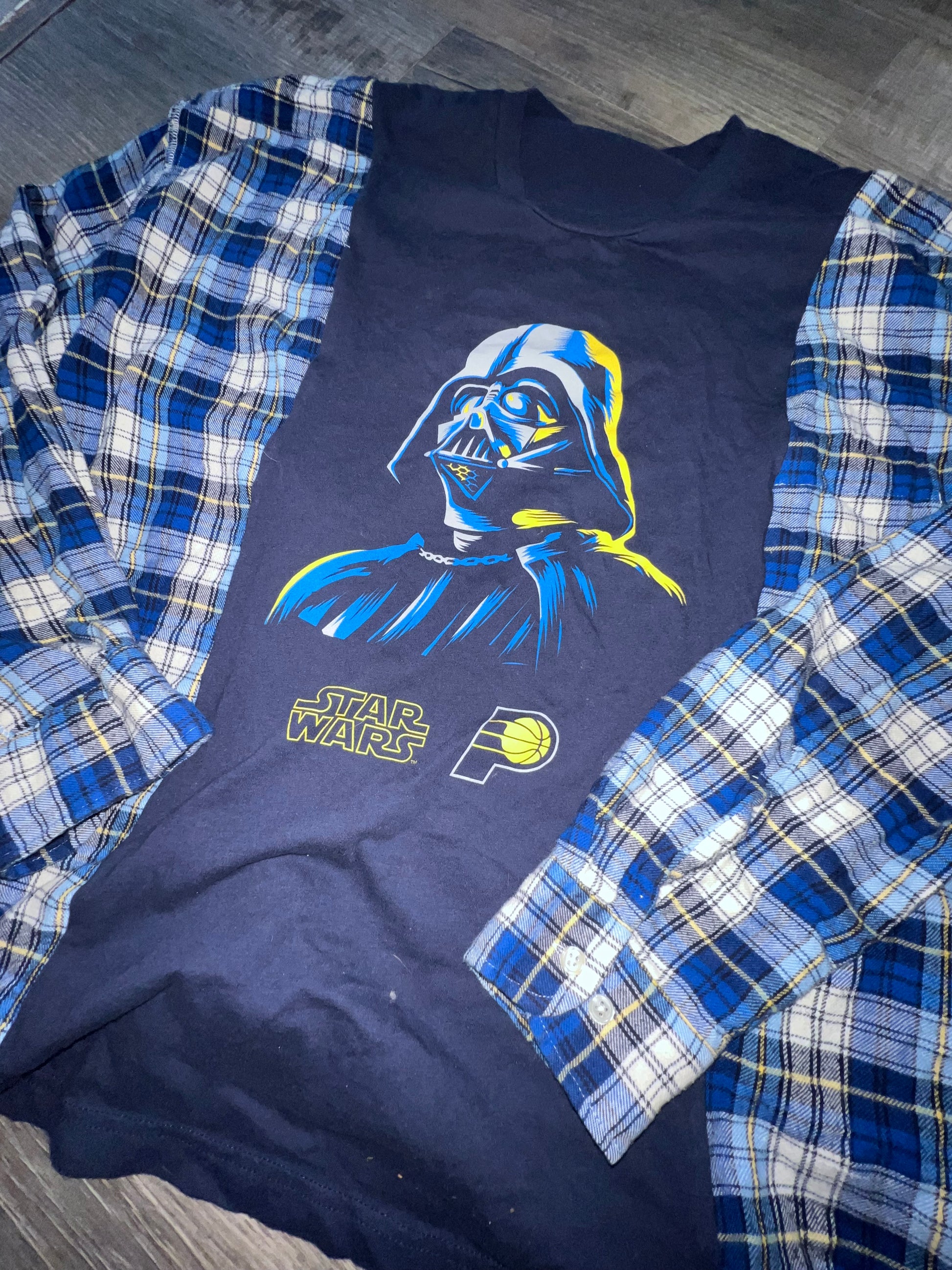 L/xl Star Wars  upcycle flannel