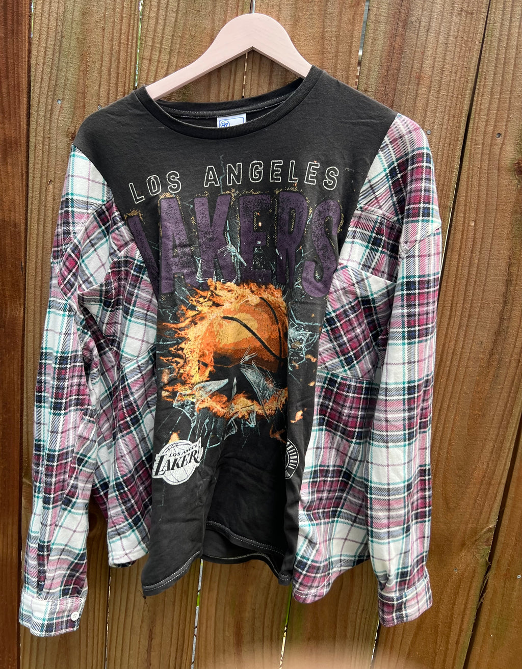Xl/2xl lakers upcycle flannel