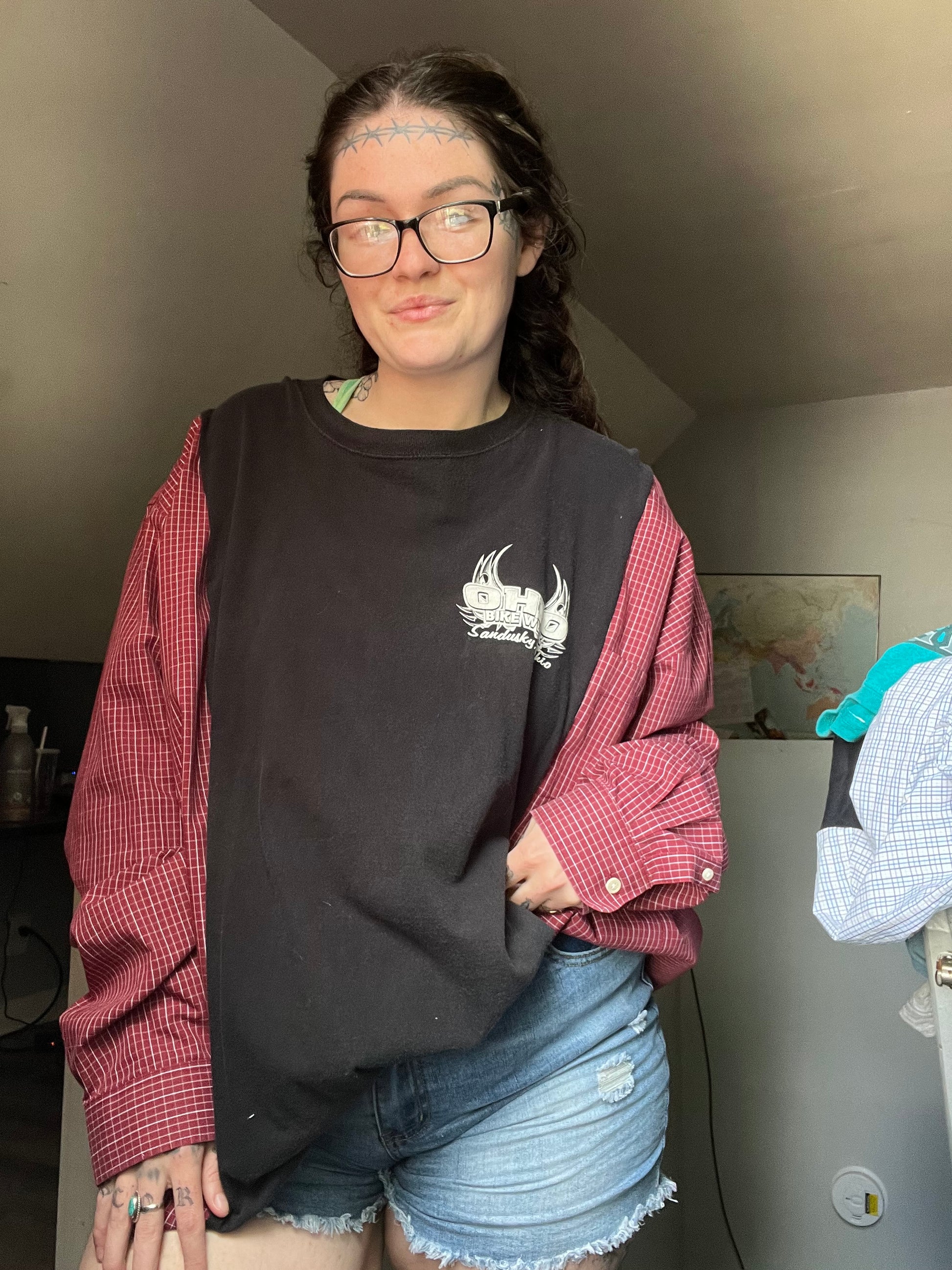 Xl/2xl bike week long sleeve upcycle