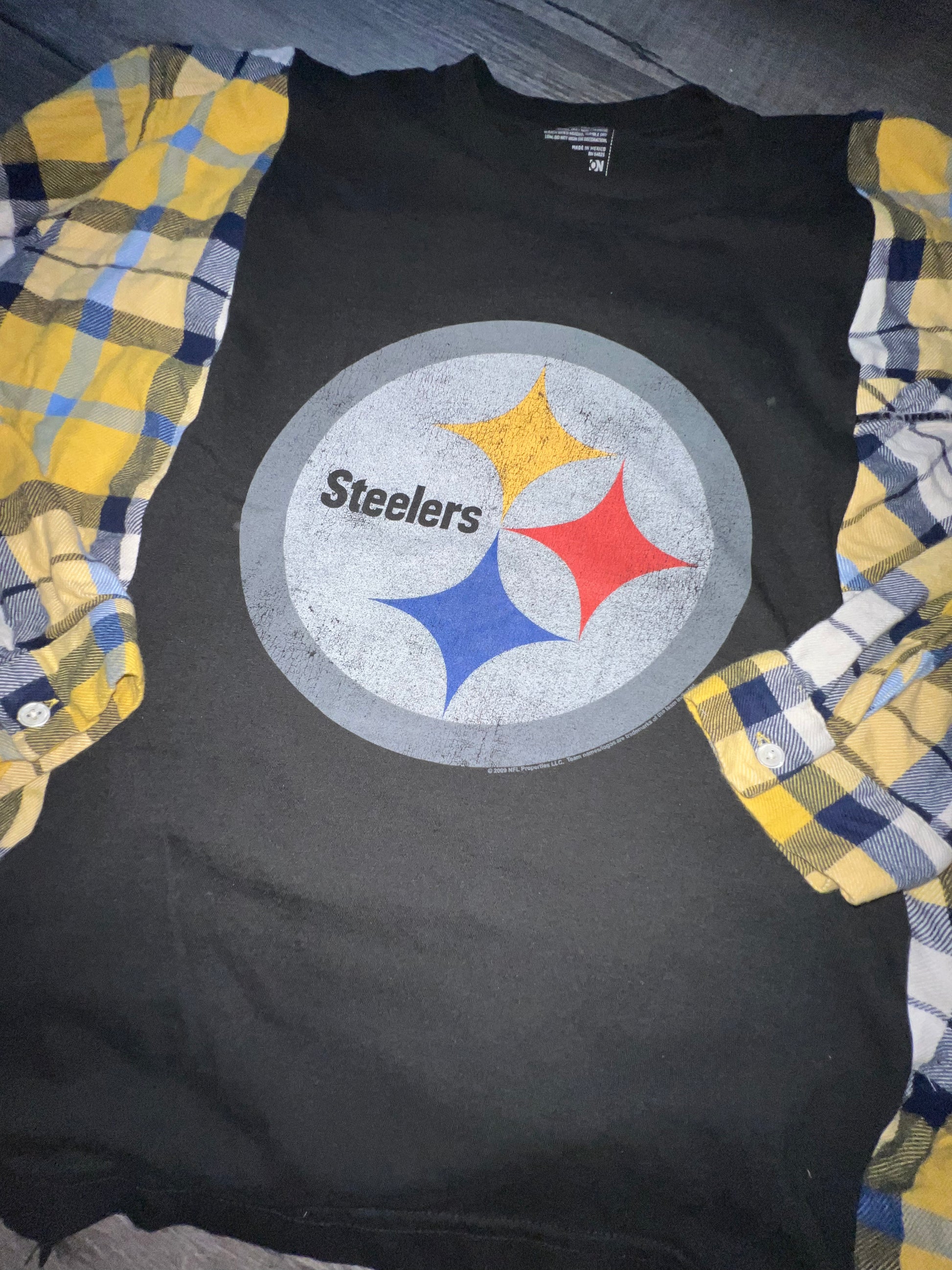 Xl/2xl Steelers   upcycle flannel